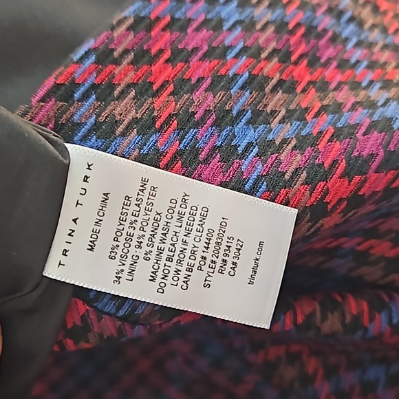 Trina Turk | Plaid Delilah Dress | Red | 14 | NWT - Picture 7 of 11